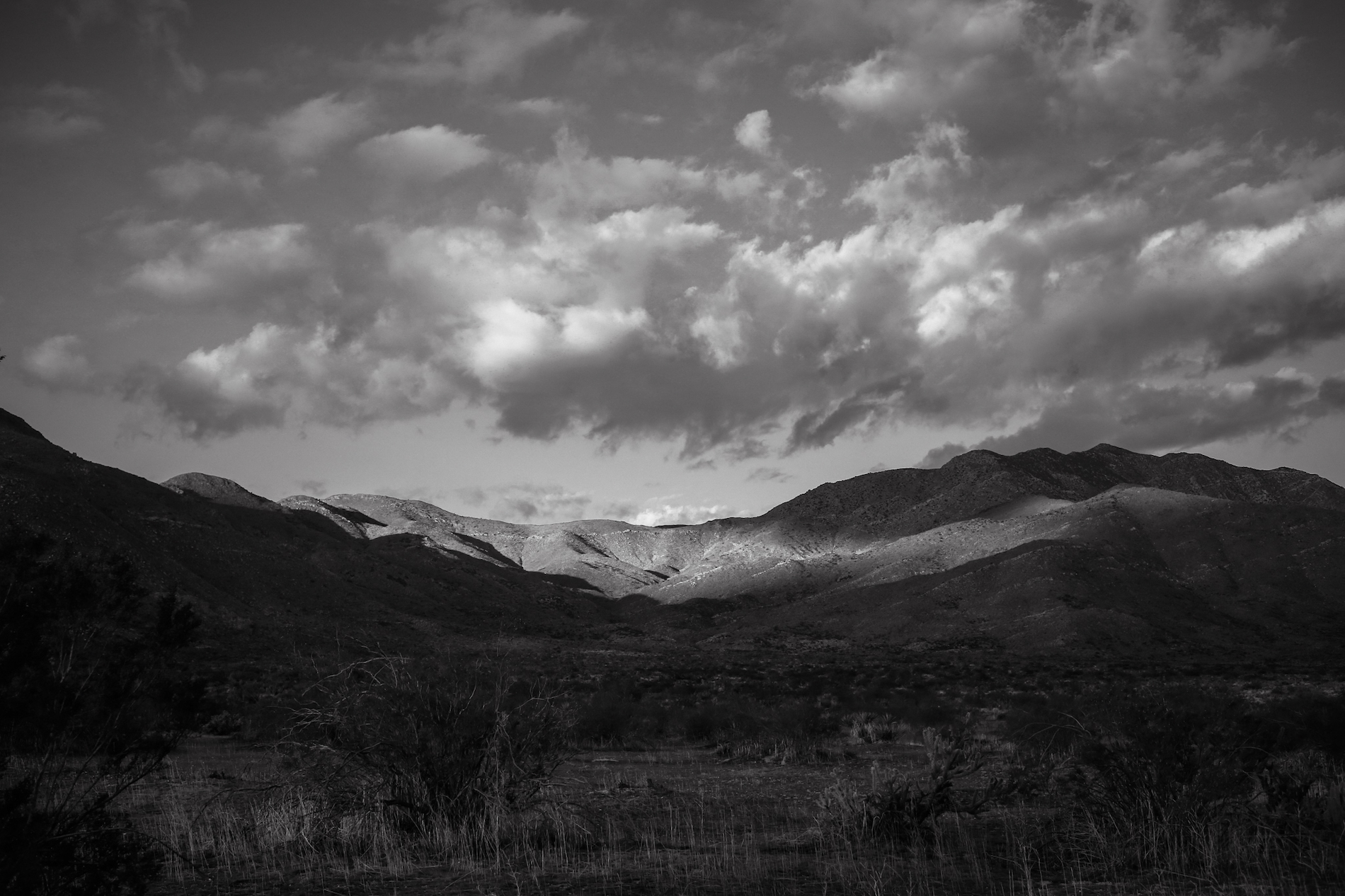 Image is a photograph of hills in the Southern California desert taken by Donald Kim AKA Old Man Don